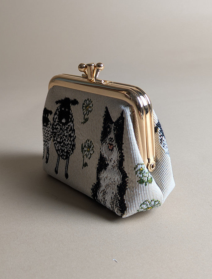 Sheep & Collie Tapestry Coin Purse