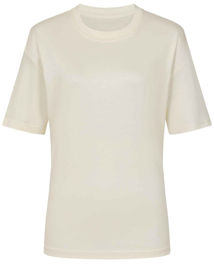 Silky Cotton Crew Neck Top - Cream - The Classic Boutique