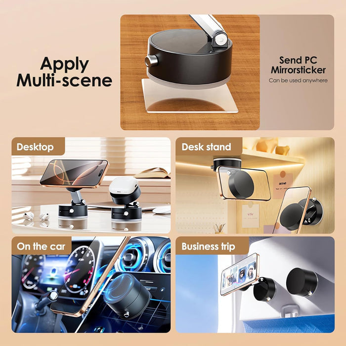 Smart Vacuum Phone Mount - Stick to Any Surface. Never Fall.