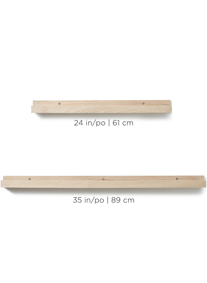 Solid Oak Wall Shelf, 24 in | 61 cm