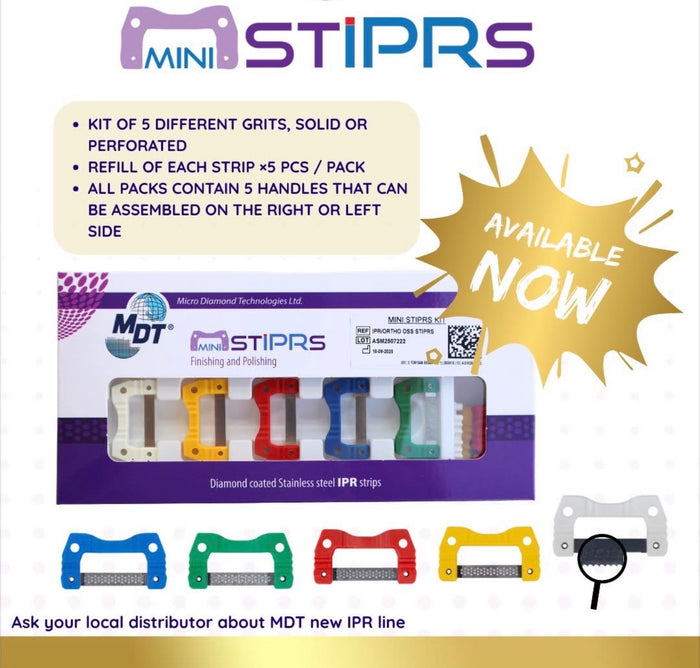 stMINI stIPRS PERFORATED DOUBLE SIDED KIT - DIAMOND COATED STAINLESS STEEL IPR STRIPS