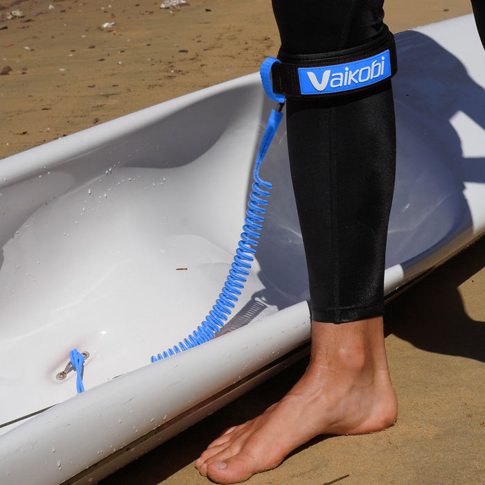 Vaikobi 2-Piece Ocean Paddling Calf Leash - Cyan
