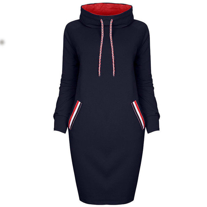 🌨️Women’s Winter Hooded Sweater Dress – Warm Oversized Casual Hoodie Dress with Pockets
